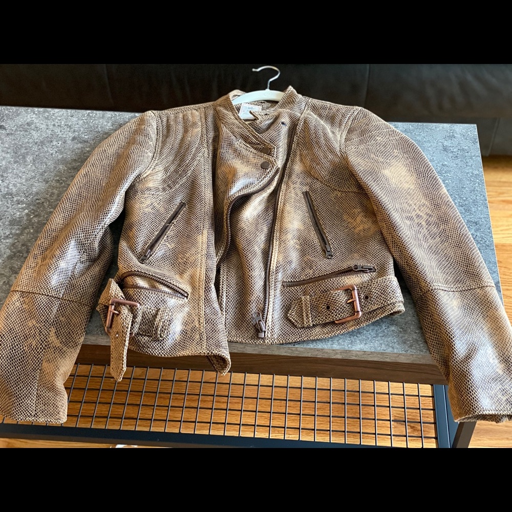 Free people vegan leather jacket